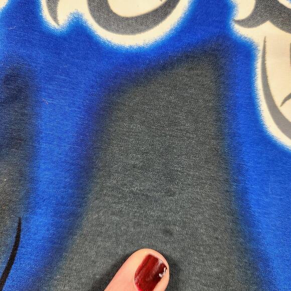 Vintage 90s EMERGENCY EXIT TRIBAL SHIRT FESTIVAL RAVE GRUNGE - Picture 2 of 5